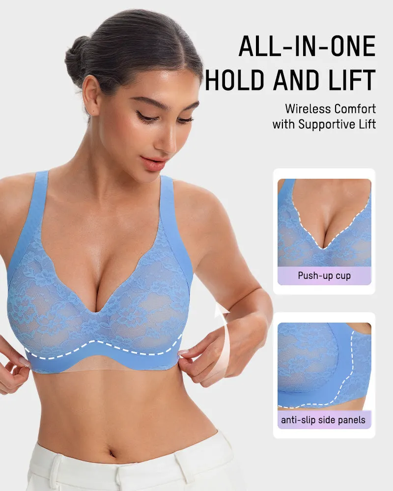 Wireless Lace Full Coverage Minimizer Bra sold by She Curve product image thumbnail 4