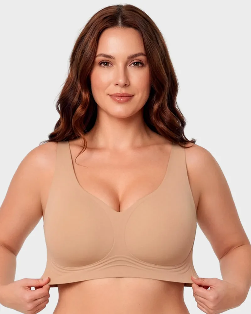 Seamless Wireless Full-Coverage Pullover Bra sold by She Curve