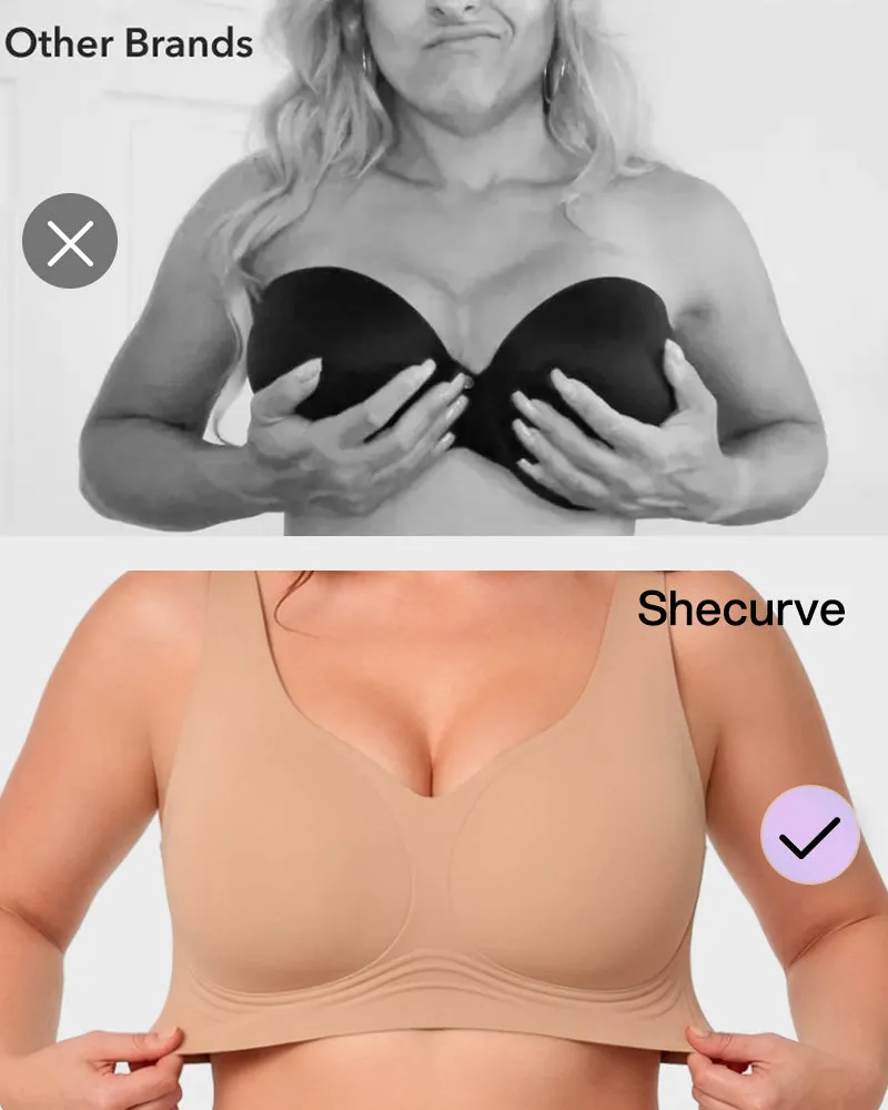 Seamless Wireless Full-Coverage Pullover Bra sold by She Curve product image thumbnail 5