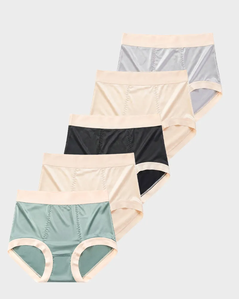 High Waist Satin Tummy Control Panties(5 pack) sold by She Curve