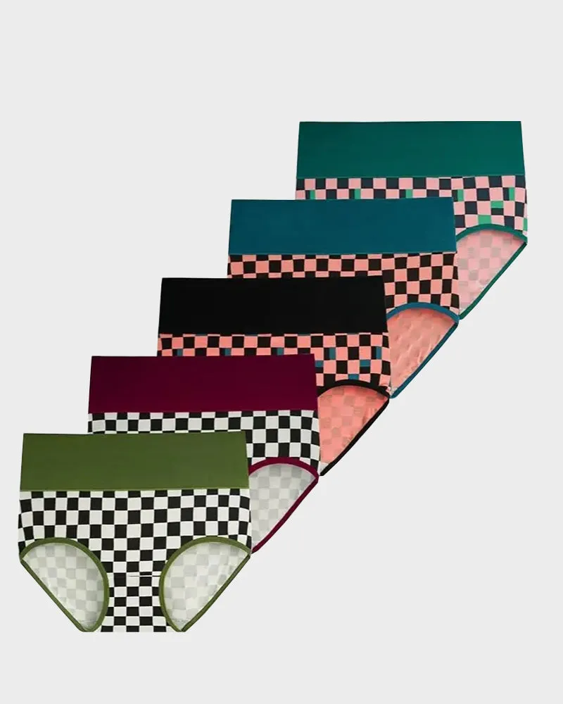 5-Pack High-Waisted Cotton Briefs sold by She Curve