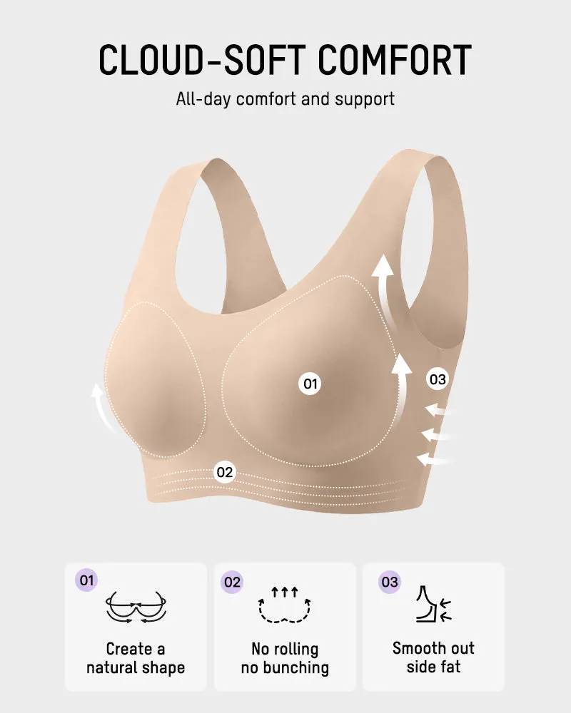 Seamless Wireless Full-Coverage T-Shirt Bra sold by She Curve product image thumbnail 5