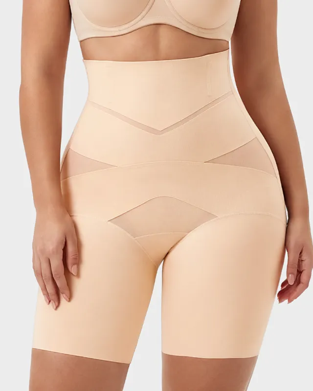 High-Waisted Tummy Control & Butt-Lift Shaper Shorts made by She Curve