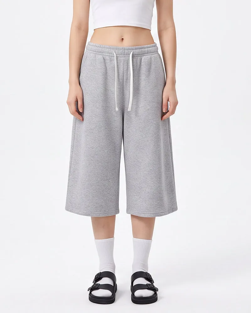 Unisex Drawstring Athletic Sweat Shorts sold by She Curve