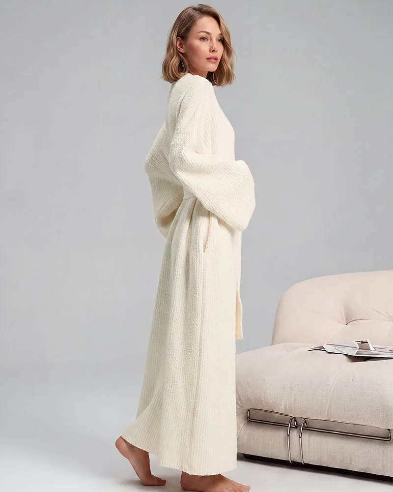 Long Plush Fleece Robe with Pockets sold by She Curve product image thumbnail 2