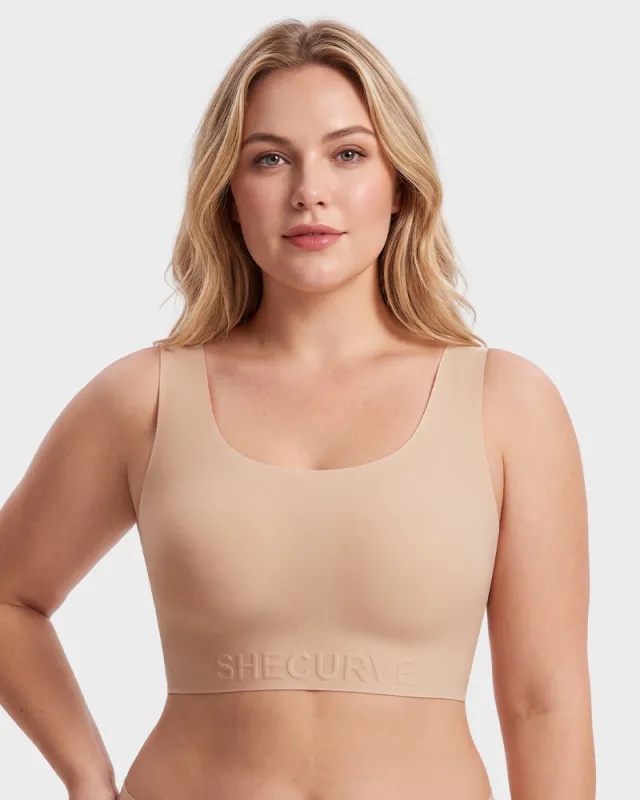 Paper-Thin Seamless Support Tank Bra made by She Curve