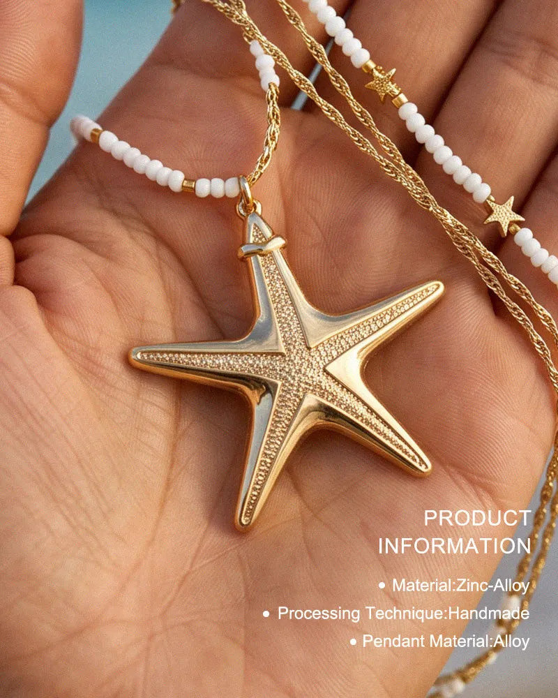 Pearl & Ocean Charm Stackable Necklace sold by She Curve product image thumbnail 4