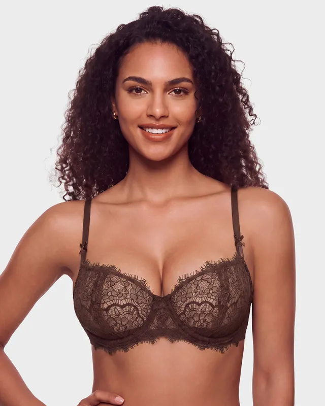 Lace Unlined Balconette Bra made by She Curve