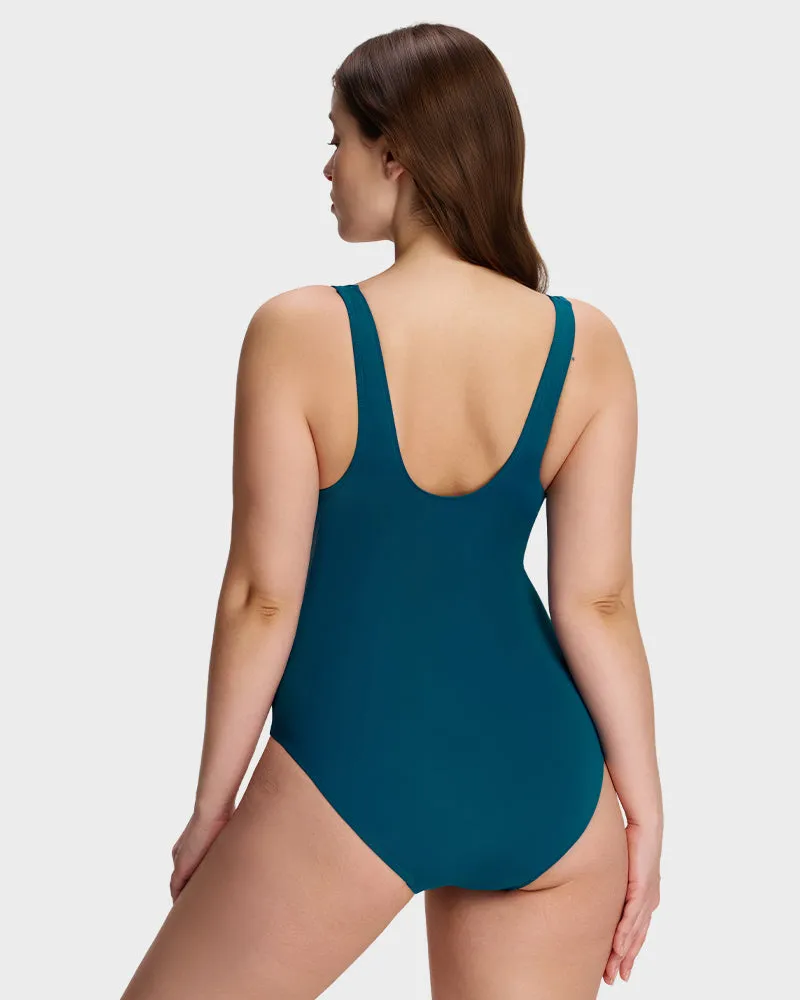 Plunge Underwire Tummy Control One-Piece Swimsuit sold by She Curve product image thumbnail 3