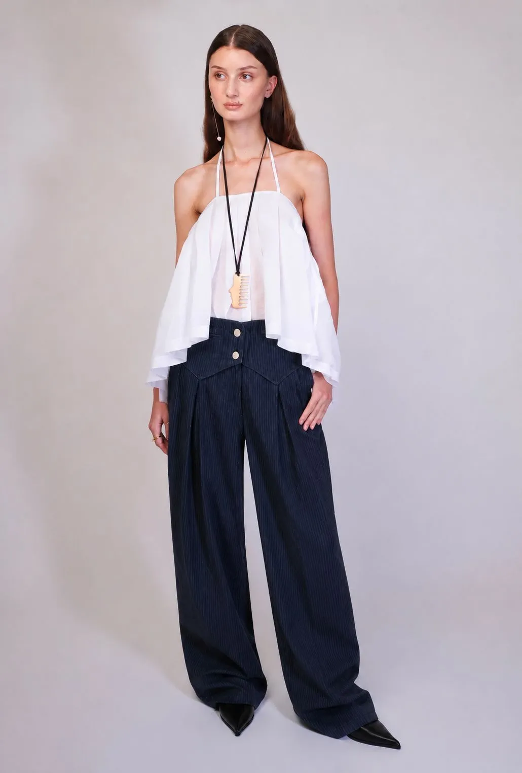 Pantalón Denim Pinstripe sold by Alejandra de Coss