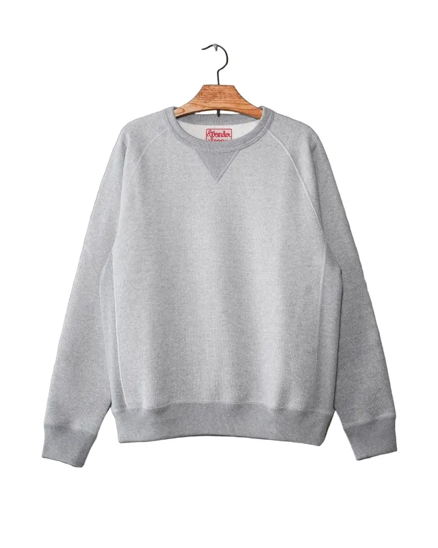 Pullover Crewneck - 876gsm Double Heavyweight French Terry - Heather Grey sold by Tate + Yoko