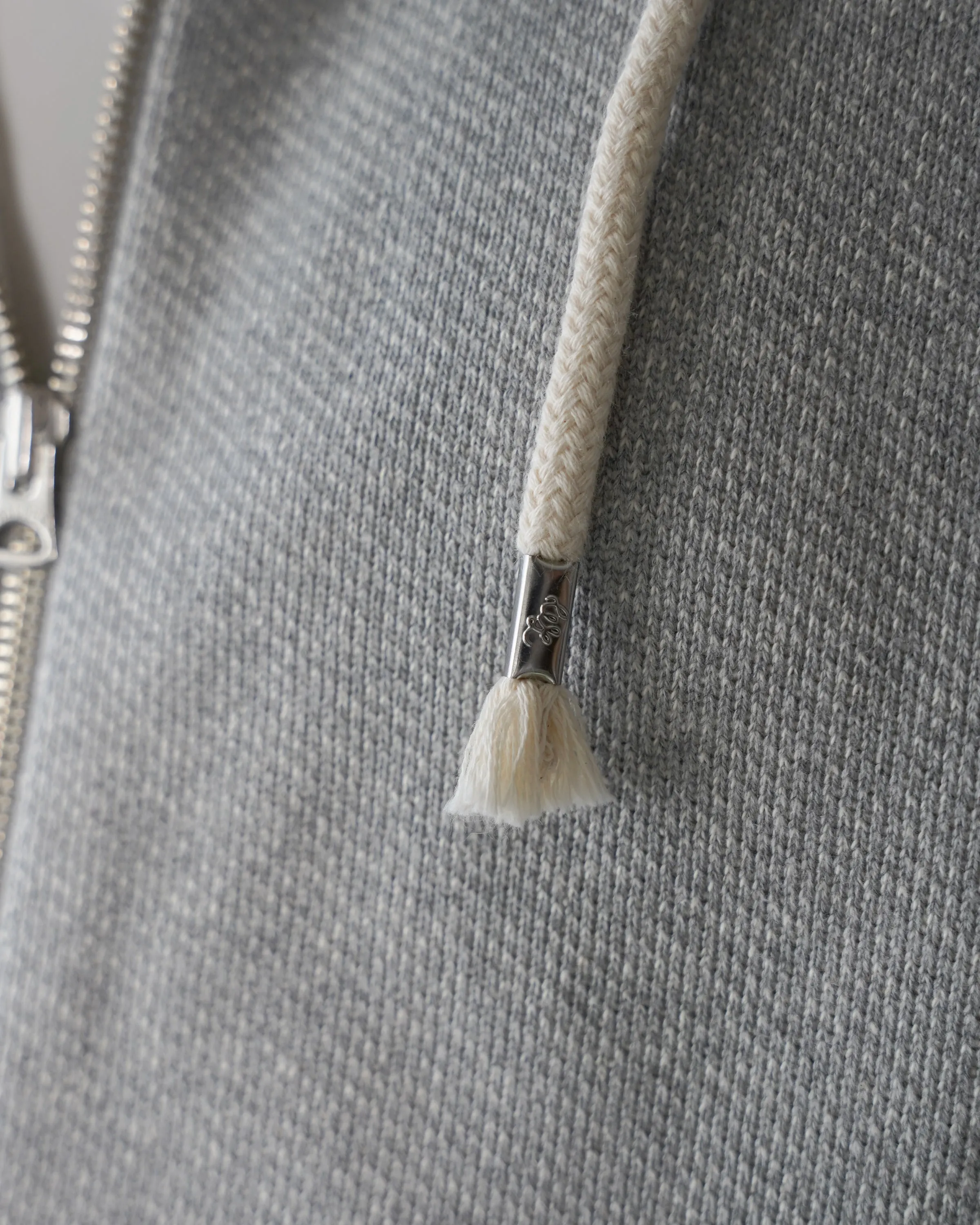 Zip Hoodie - 876gsm Double Heavyweight French Terry - Heather Grey sold by Tate + Yoko product image thumbnail 5