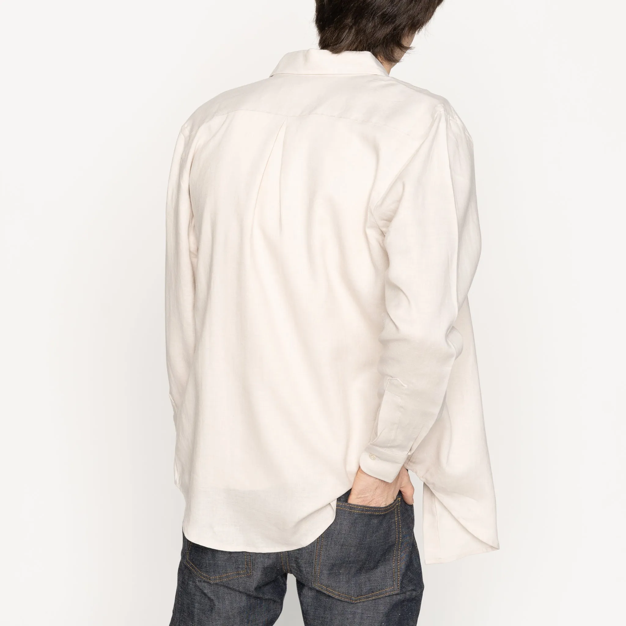 Easy Shirt - French Linen Fine Canvas - Ecru sold by Tate + Yoko product image thumbnail 4