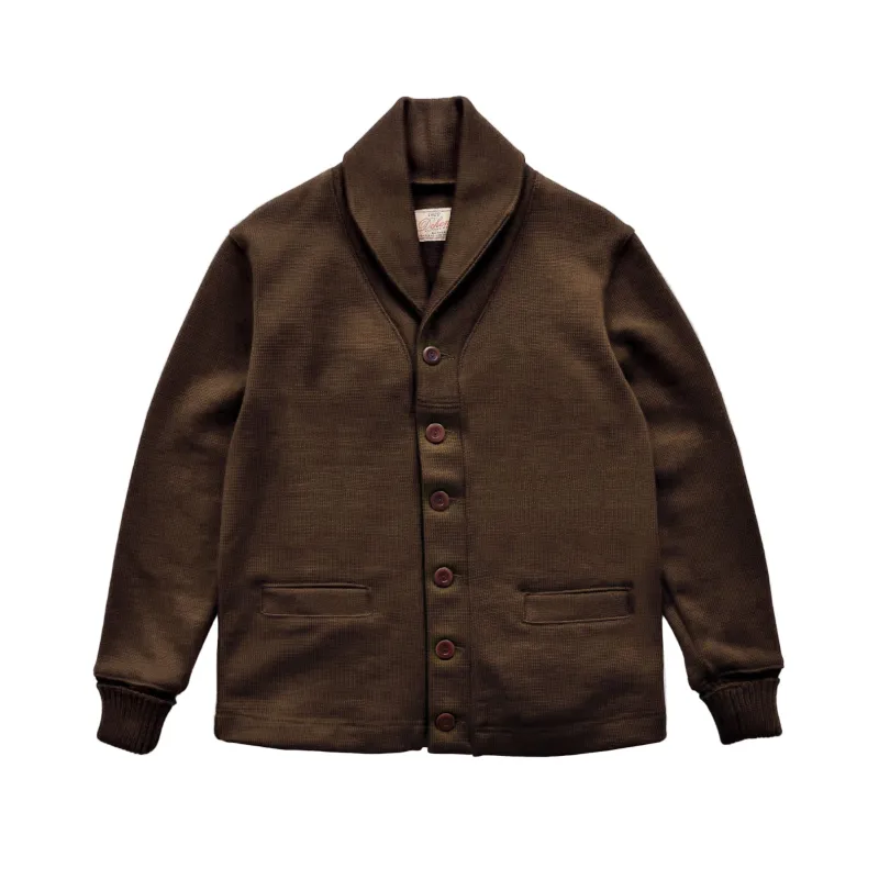 Shawl Sweater Coat - Brown Wool sold by Tate + Yoko