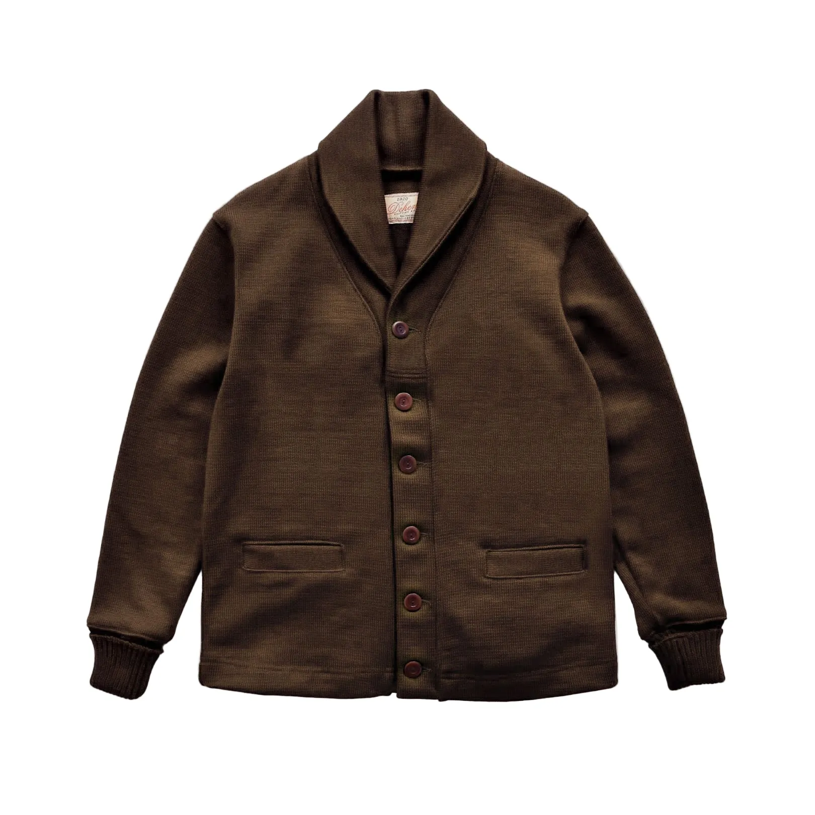 Shawl Sweater Coat - Brown Wool sold by Tate + Yoko
