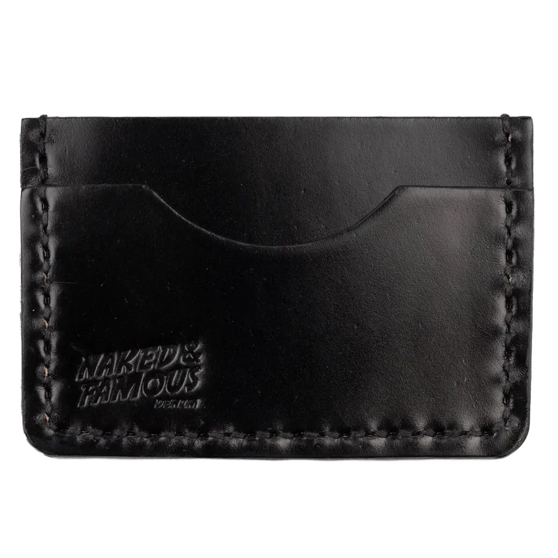 Card Case - Shinki Cordovan Leather - Jet Black sold by Tate + Yoko