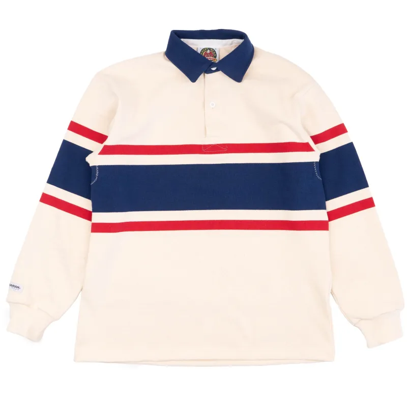 Classic Rugby Jersey - Ivory/Dark Red/Deep Blue sold by Tate + Yoko