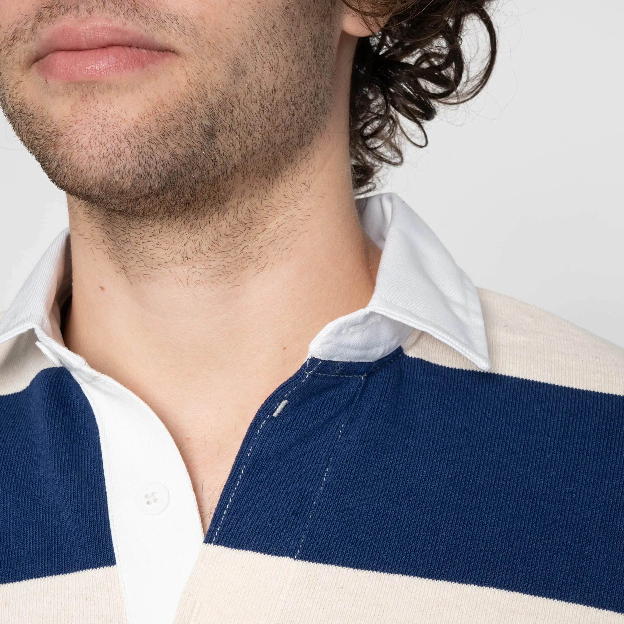 Classic Rugby Jersey - Ivory/Navy sold by Tate + Yoko product image thumbnail 4