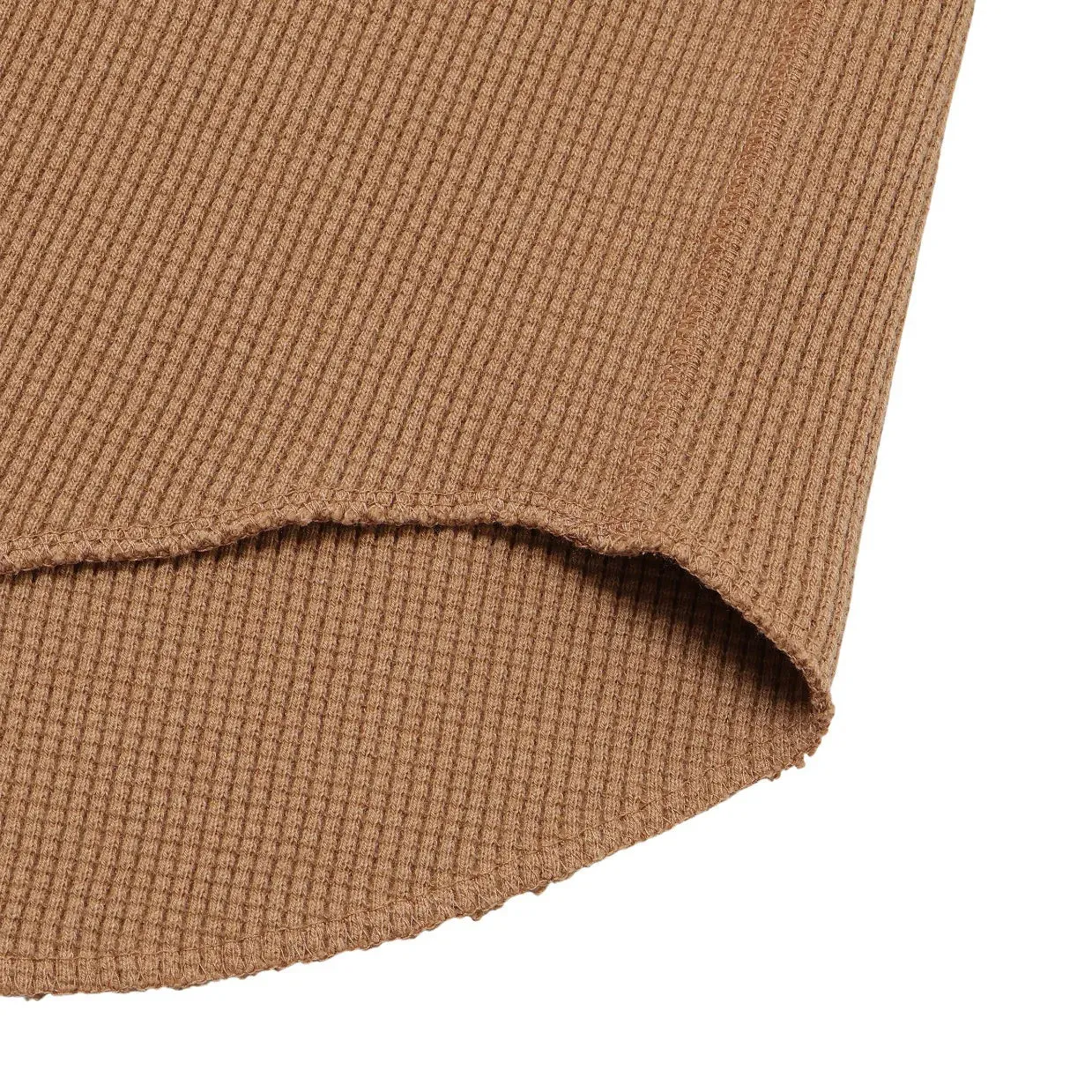 Henley - Foxfibre® Heavyweight Waffle -Coyote 70 sold by Tate + Yoko product image thumbnail 4