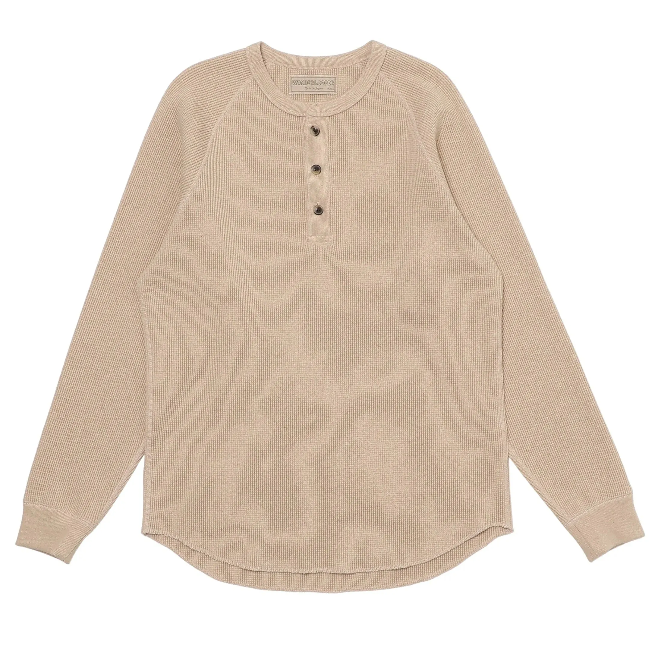 Henley - Foxfibre Heavyweight Waffle -Coyote 15 sold by Tate + Yoko
