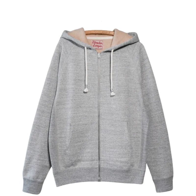 Zip Hoodie - Fleeced Foxfibre® - Heather Grey sold by Tate + Yoko