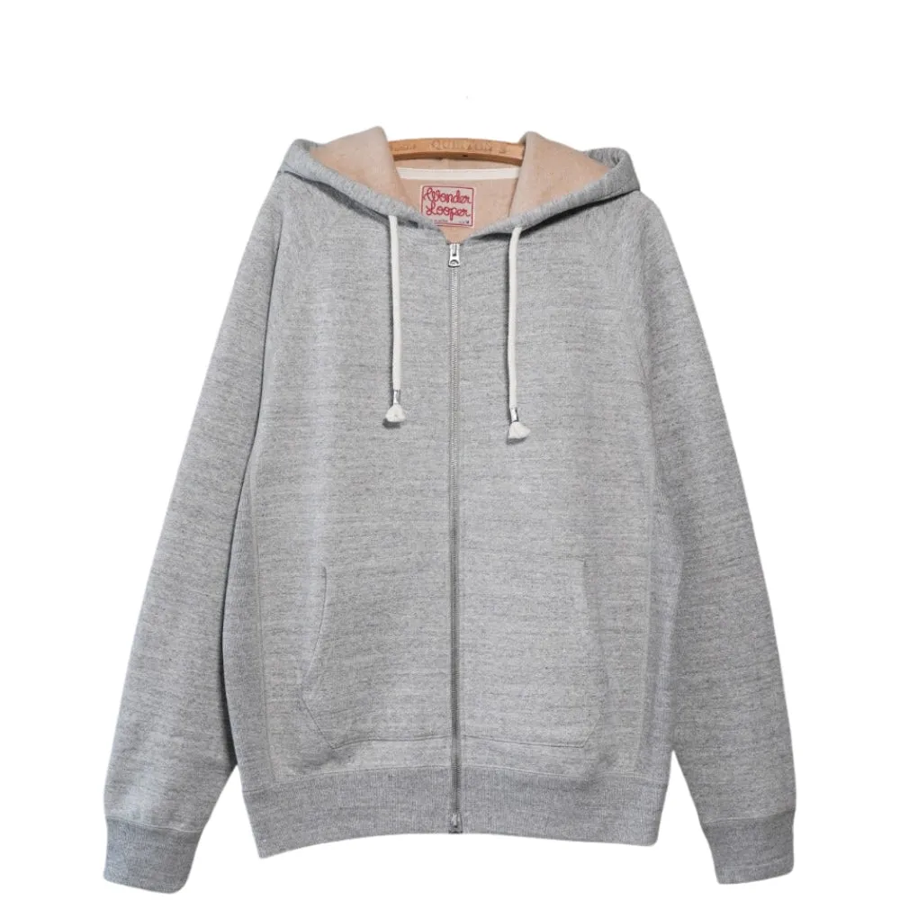 Zip Hoodie - Fleeced Foxfibre® - Heather Grey sold by Tate + Yoko