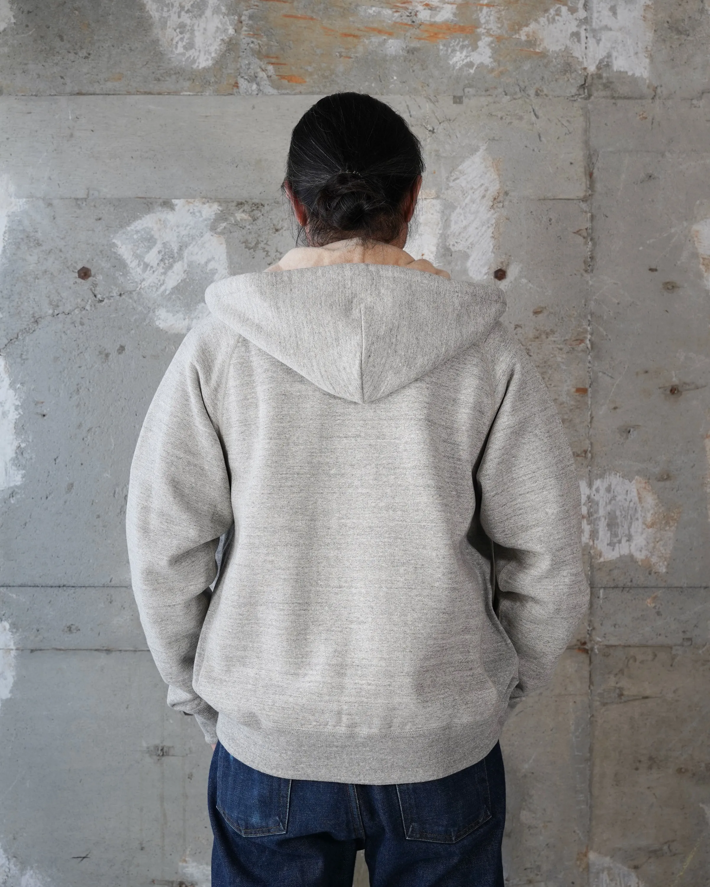 Zip Hoodie - Fleeced Foxfibre® - Heather Grey sold by Tate + Yoko product image thumbnail 3