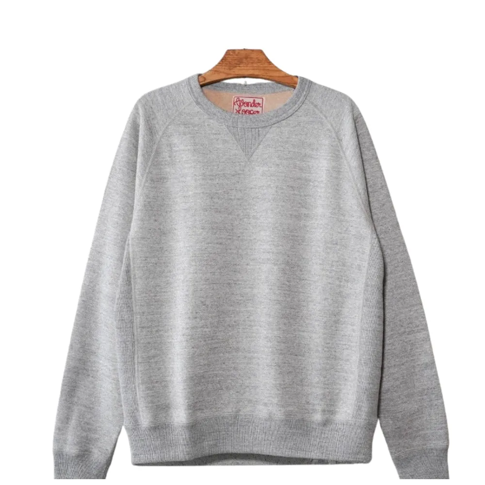 Pullover Crewneck - Fleeced Foxfibre® - Heather Grey sold by Tate + Yoko