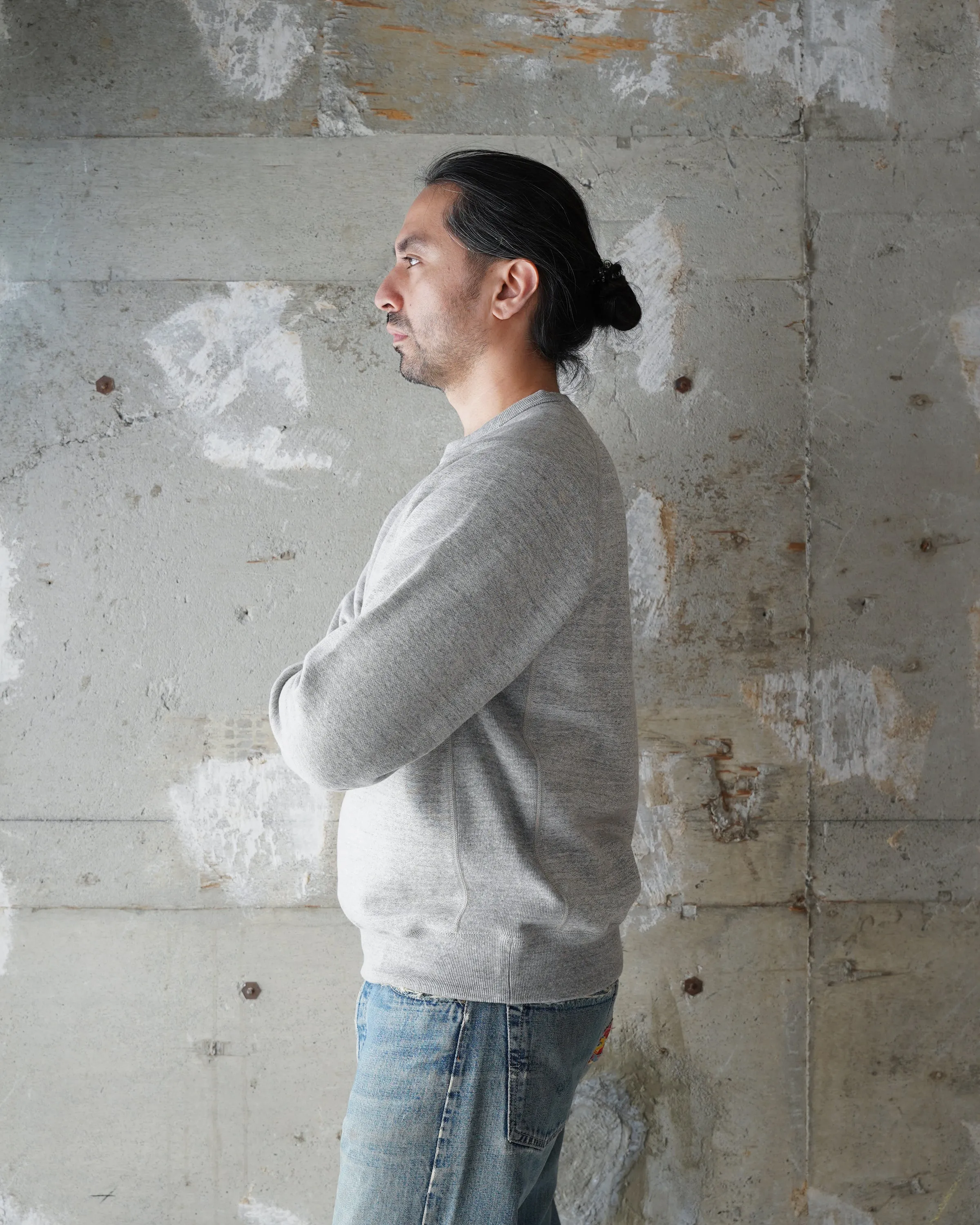 Pullover Crewneck - Fleeced Foxfibre® - Heather Grey sold by Tate + Yoko product image thumbnail 4