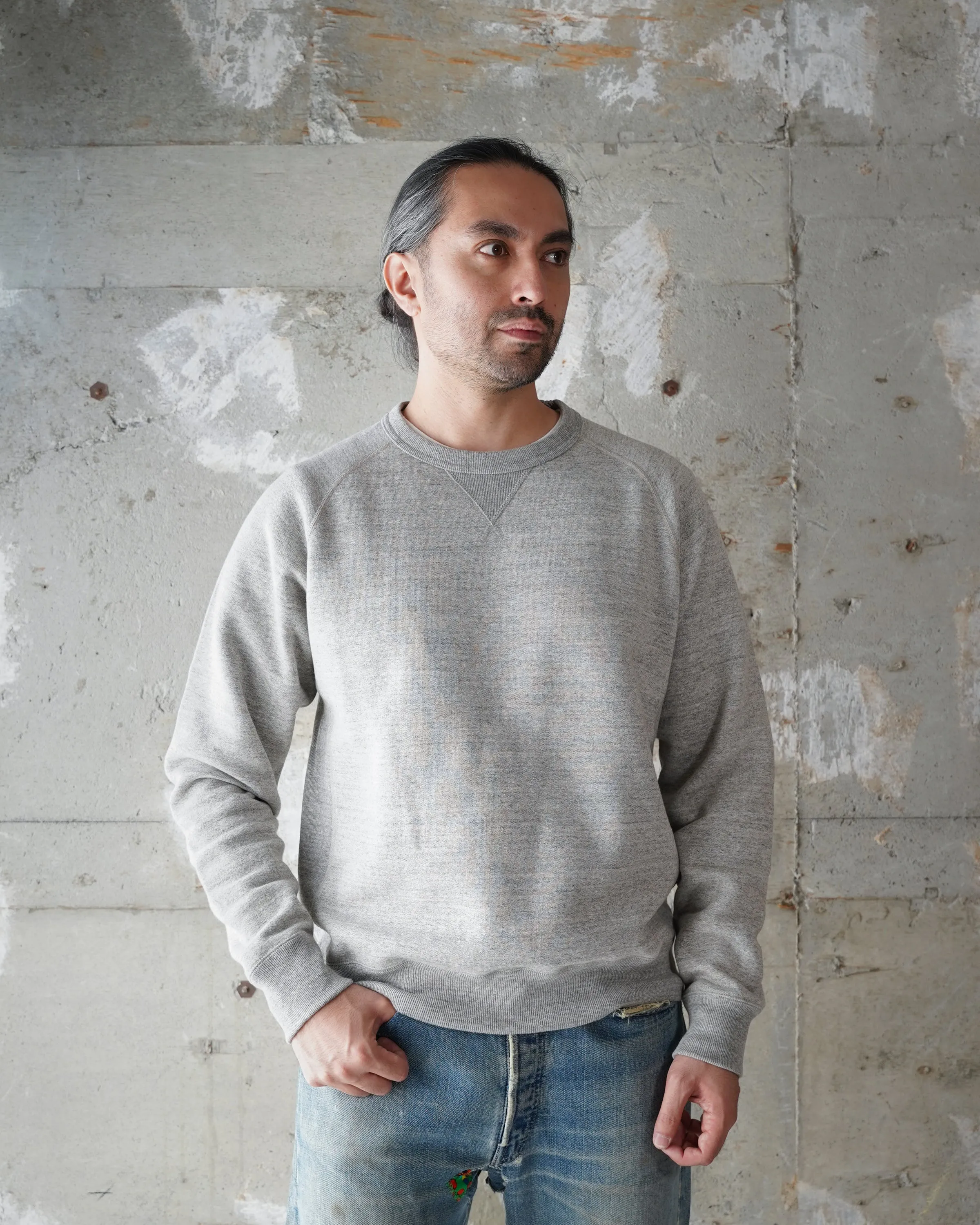 Pullover Crewneck - Fleeced Foxfibre® - Heather Grey sold by Tate + Yoko product image thumbnail 2