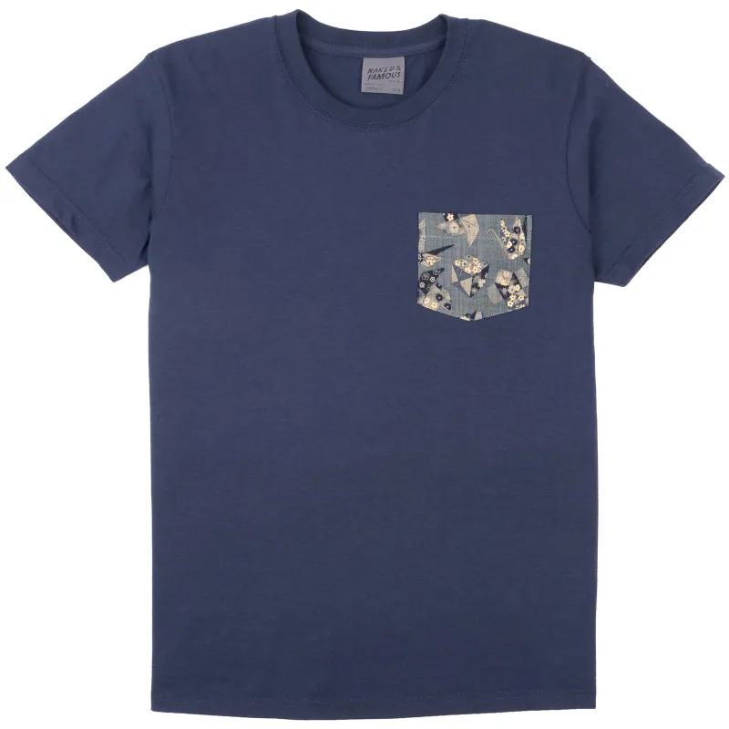 Pocket Tee - Navy - Origami Poplin - Blue sold by Tate + Yoko