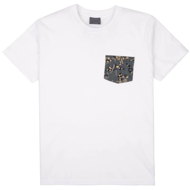 Pocket Tee - White - Origami Poplin - Blue sold by Tate + Yoko