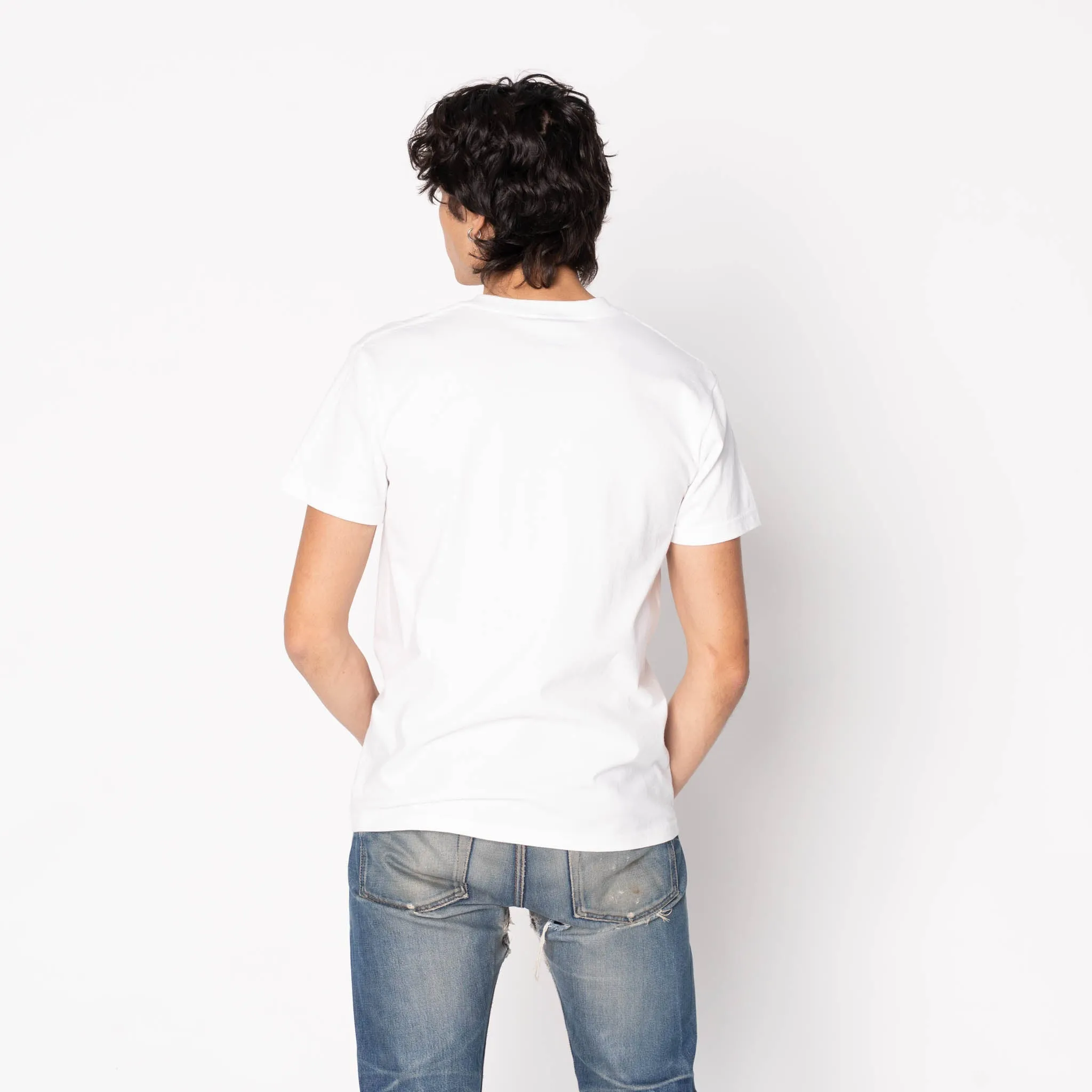 Pocket Tee - White - Origami Poplin - Blue sold by Tate + Yoko product image thumbnail 3