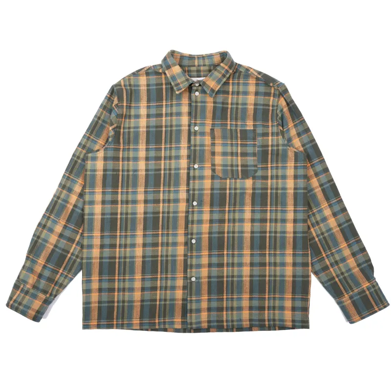 True Shirt - Slub Yarn Flannel - Green made by Naked & Famous Denim