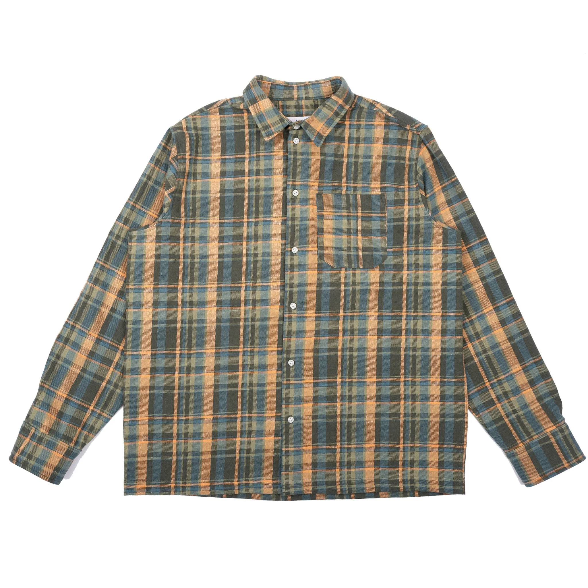 True Shirt - Slub Yarn Flannel - Green sold by Tate + Yoko