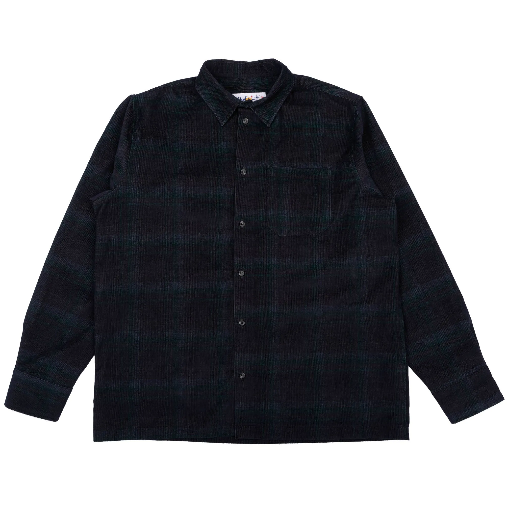 True Shirt - Corduroy Shirting (21W) - Navy / Green sold by Tate + Yoko