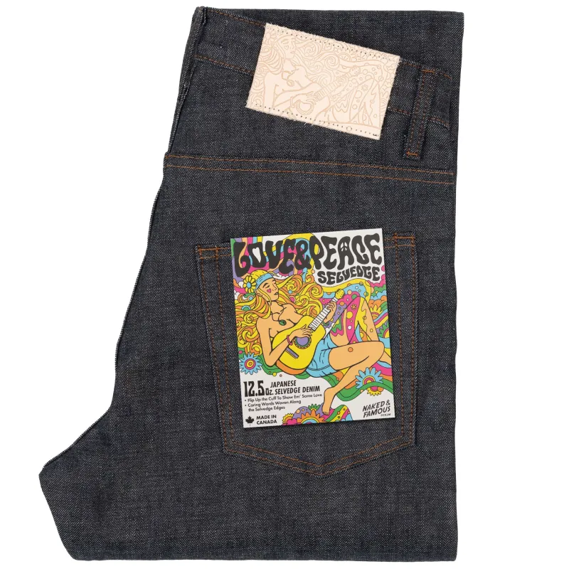 Weird Guy - Love & Peace Selvedge made by Naked & Famous Denim