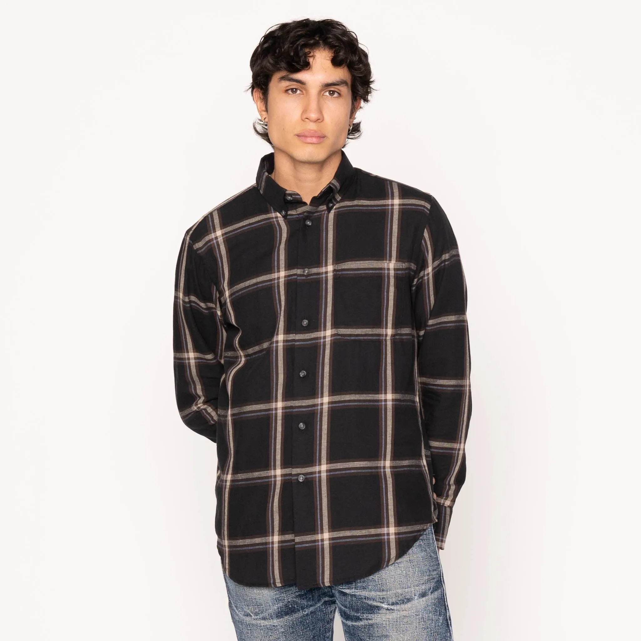 Easy Shirt - Hemp Blend Check - Black sold by Tate + Yoko product image thumbnail 2