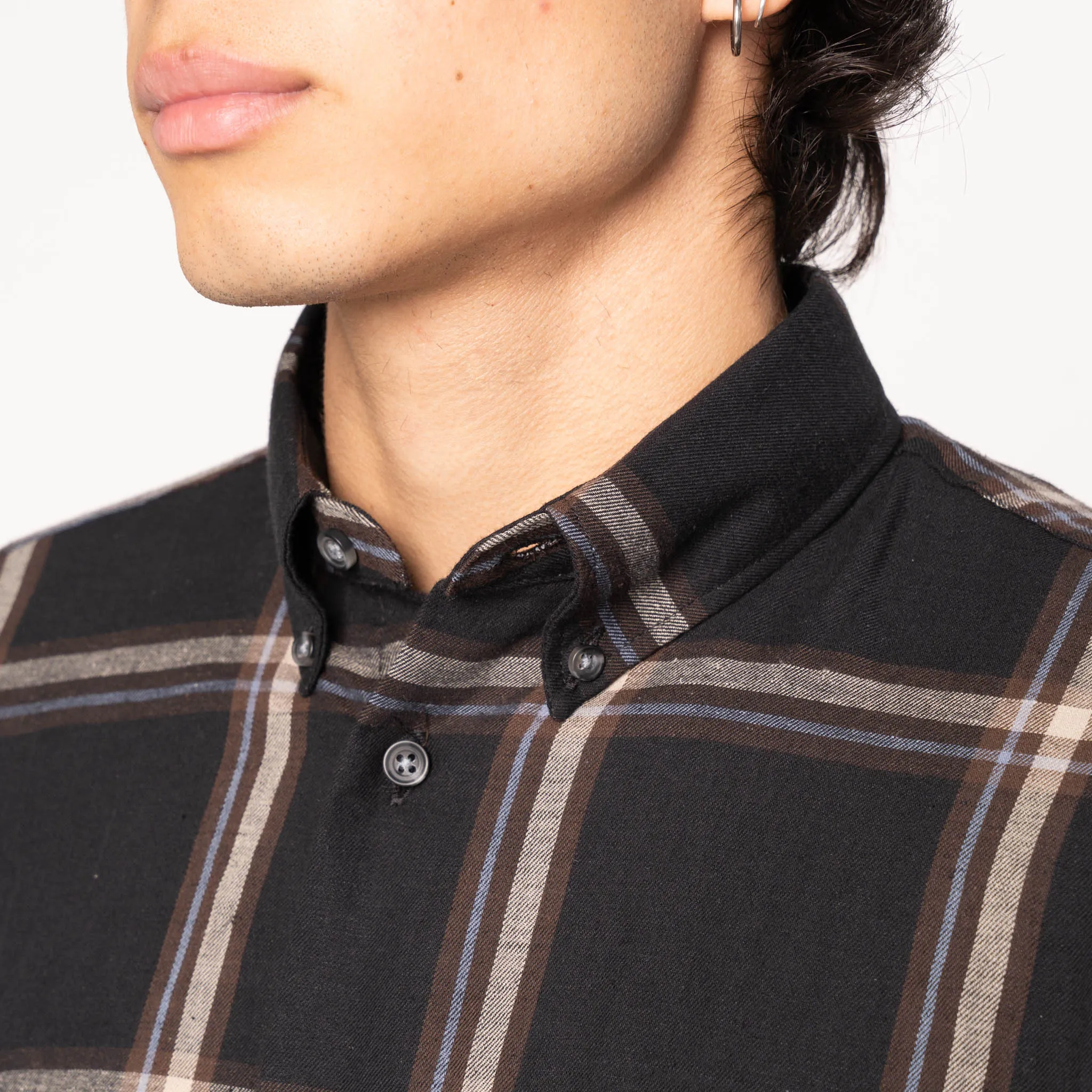 Easy Shirt - Hemp Blend Check - Black sold by Tate + Yoko product image thumbnail 3