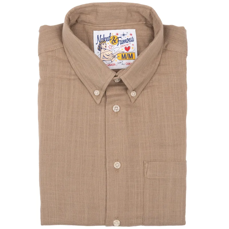 Easy Shirt - Double Weave Slub Gauze - Sand sold by Tate + Yoko