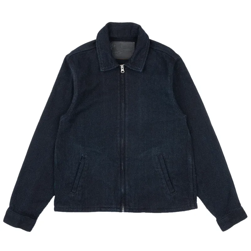 Zip Jacket - Indigo Sashiko sold by Tate + Yoko