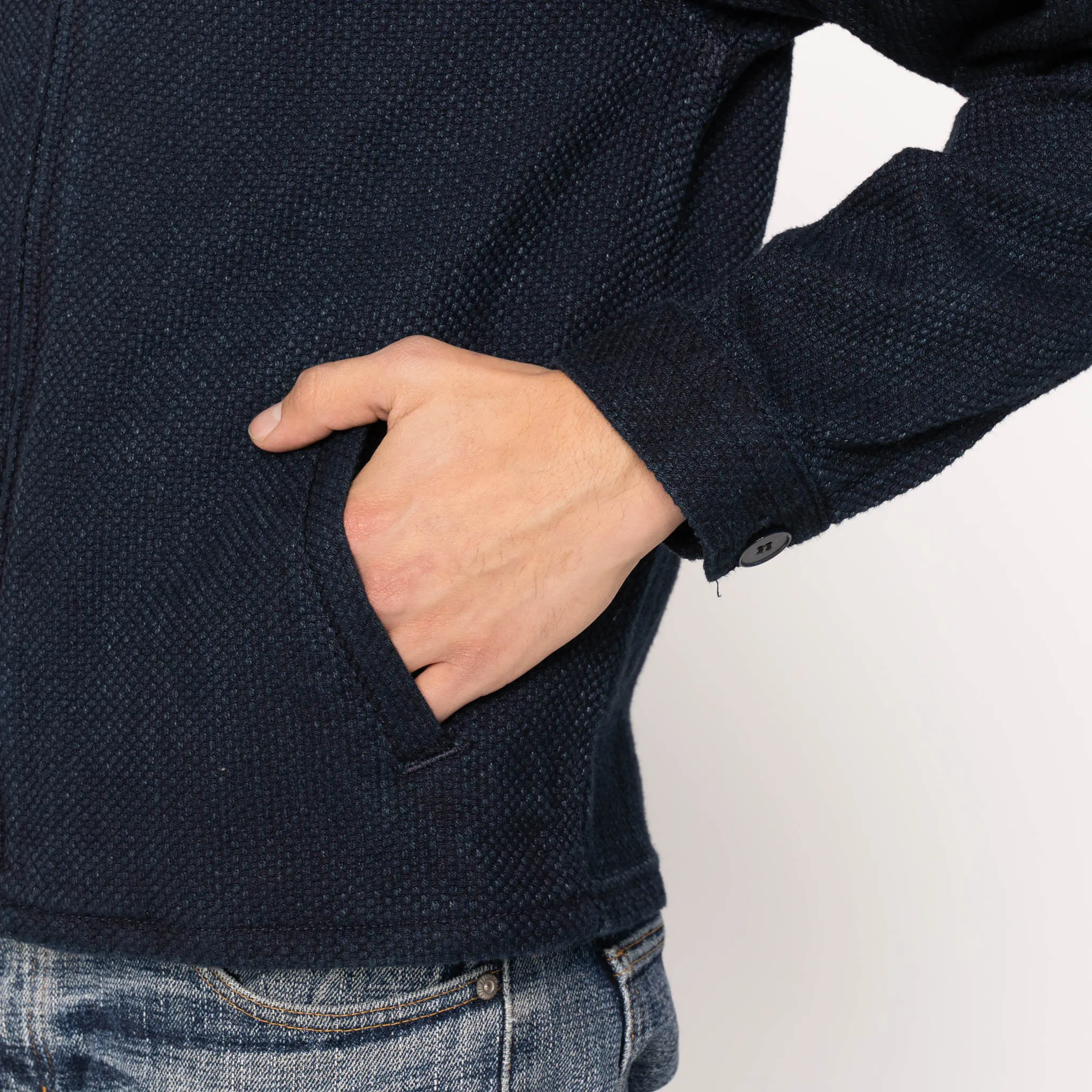 Zip Jacket - Indigo Sashiko sold by Tate + Yoko product image thumbnail 5