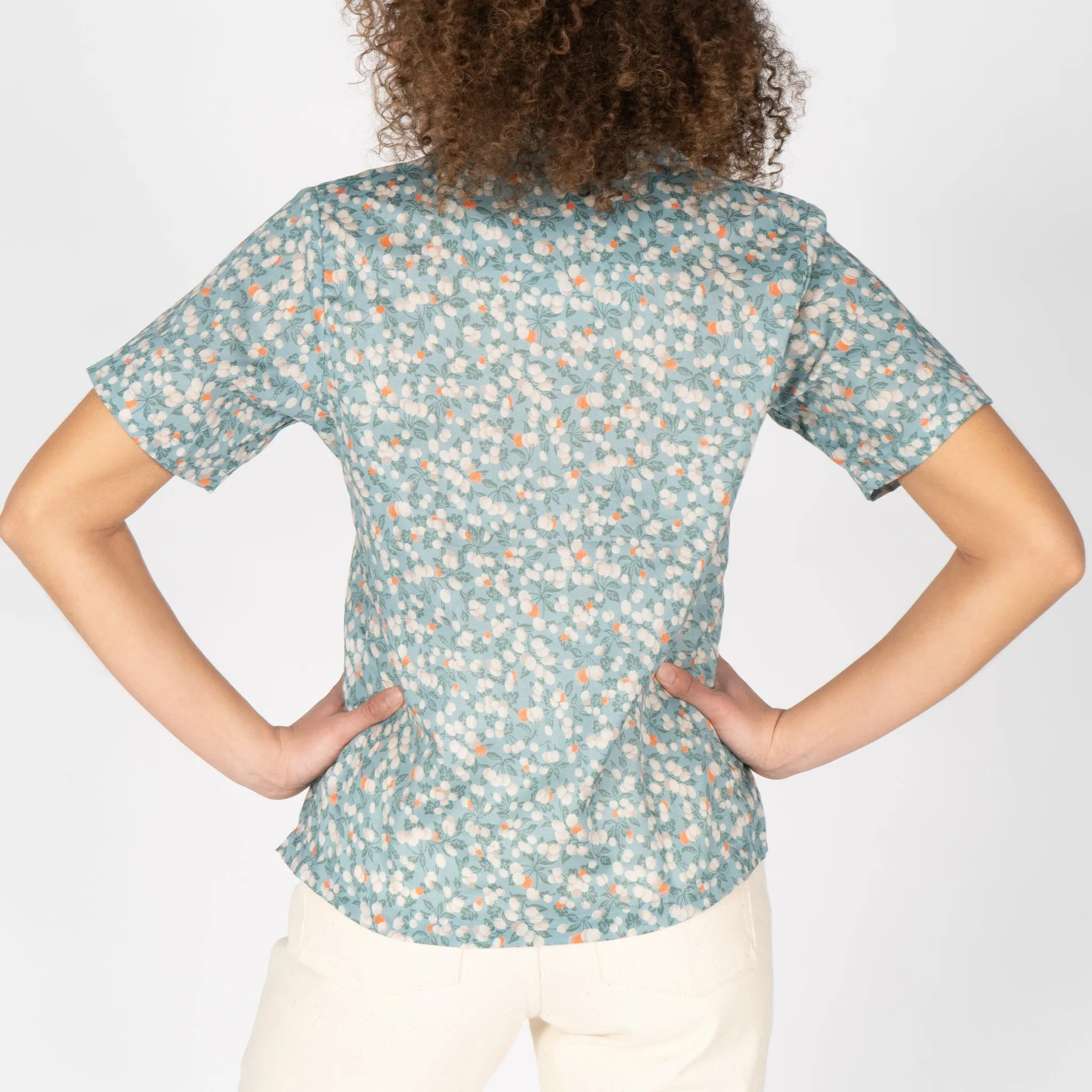 Camp Collar Shirt - Fruit Print - Cyan sold by Tate + Yoko product image thumbnail 3
