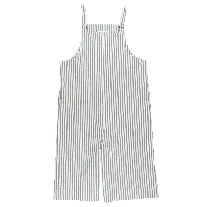 Romper - Seersucker Stripe - Blue/Cream sold by Tate + Yoko