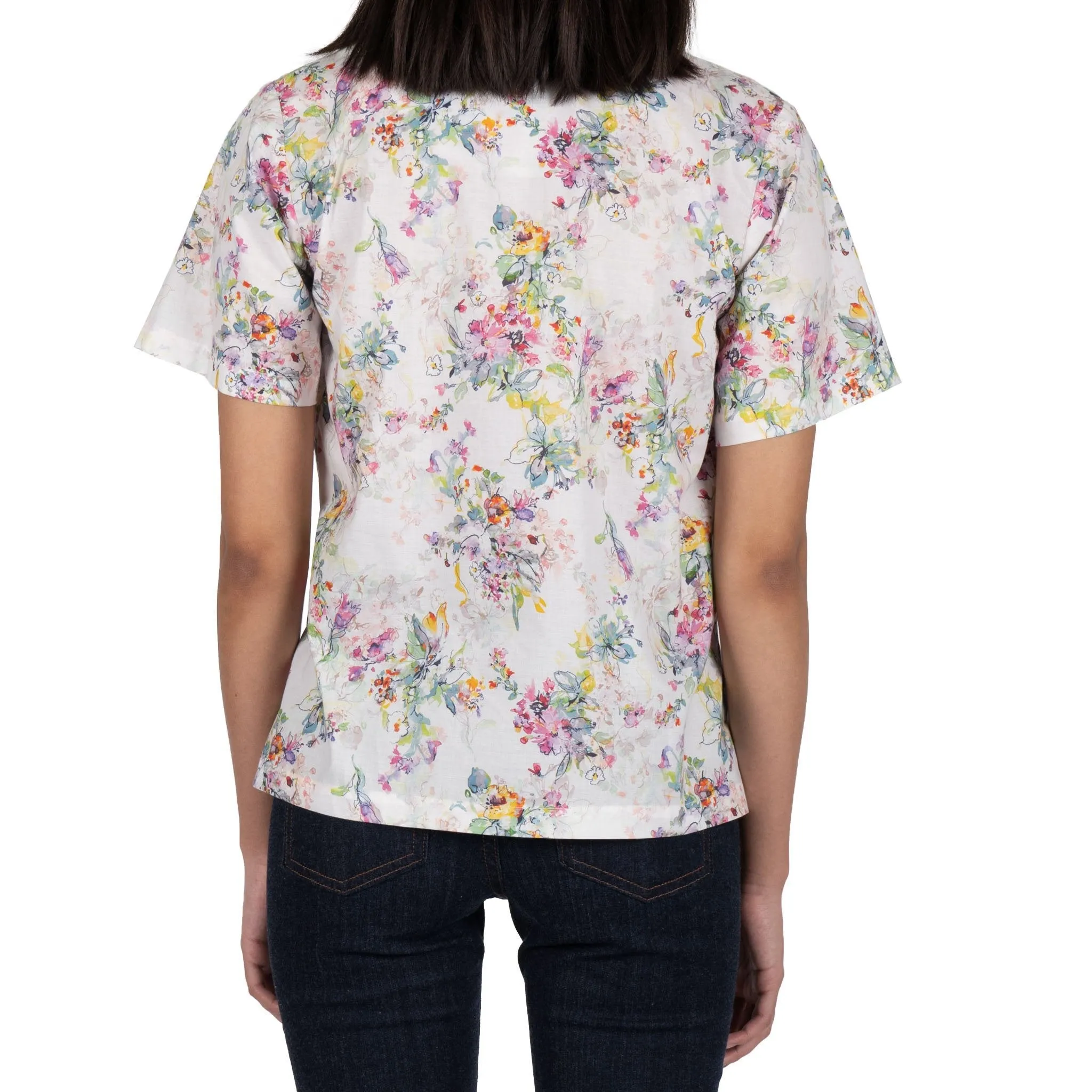 Camp Collar Shirt - Flower Painting - White sold by Tate + Yoko product image thumbnail 4