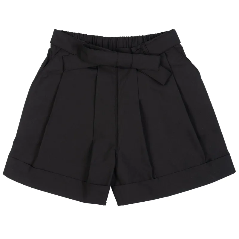 Wide Cuffed Short - Cotton Typewriter - Black sold by Tate + Yoko