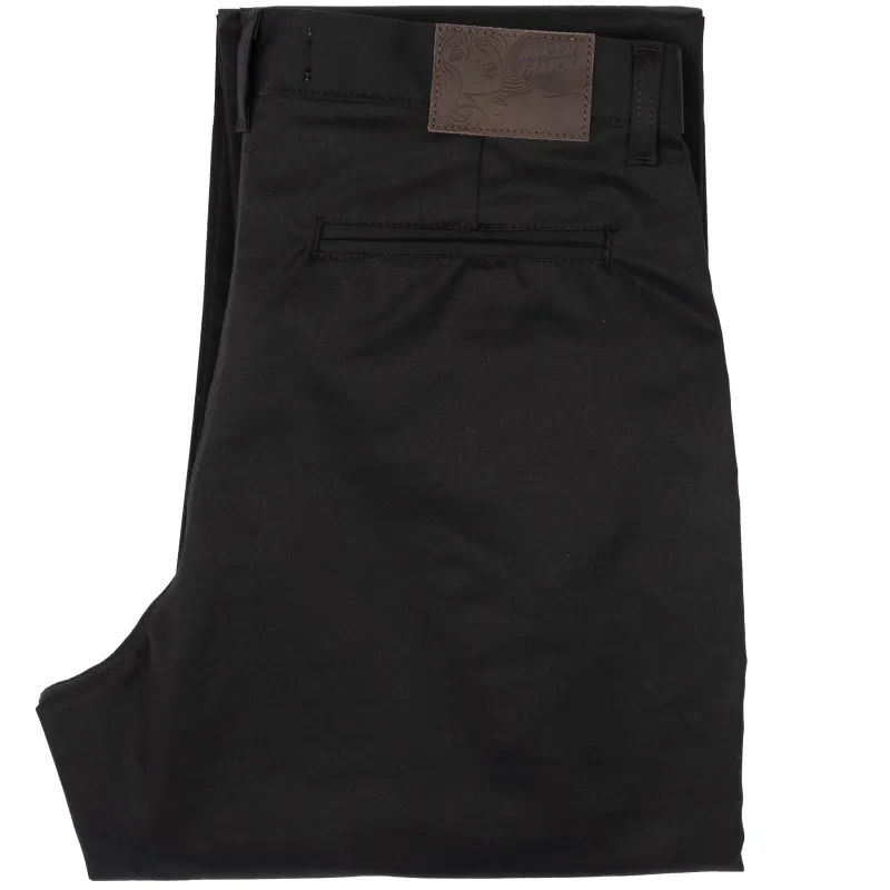 Straight Chino - Black Stretch Twill sold by Tate + Yoko