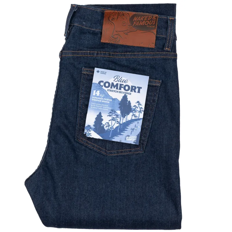 Stacked Guy - Blue Comfort Stretch Selvedge sold by Tate + Yoko