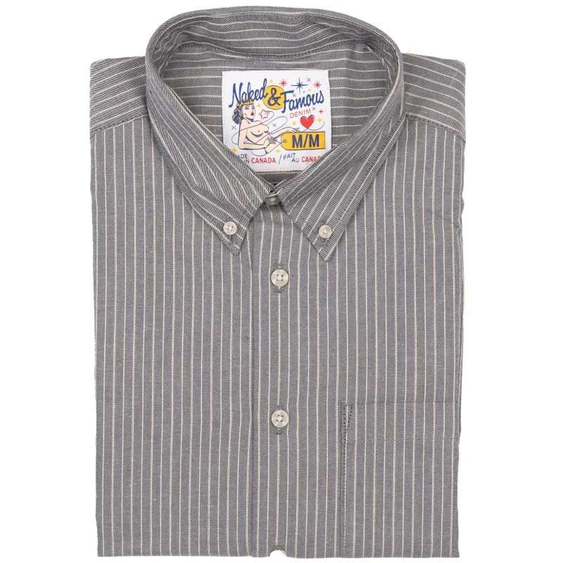 Easy Shirt  - Soft Finish Classic Stripe - Indigo sold by Tate + Yoko