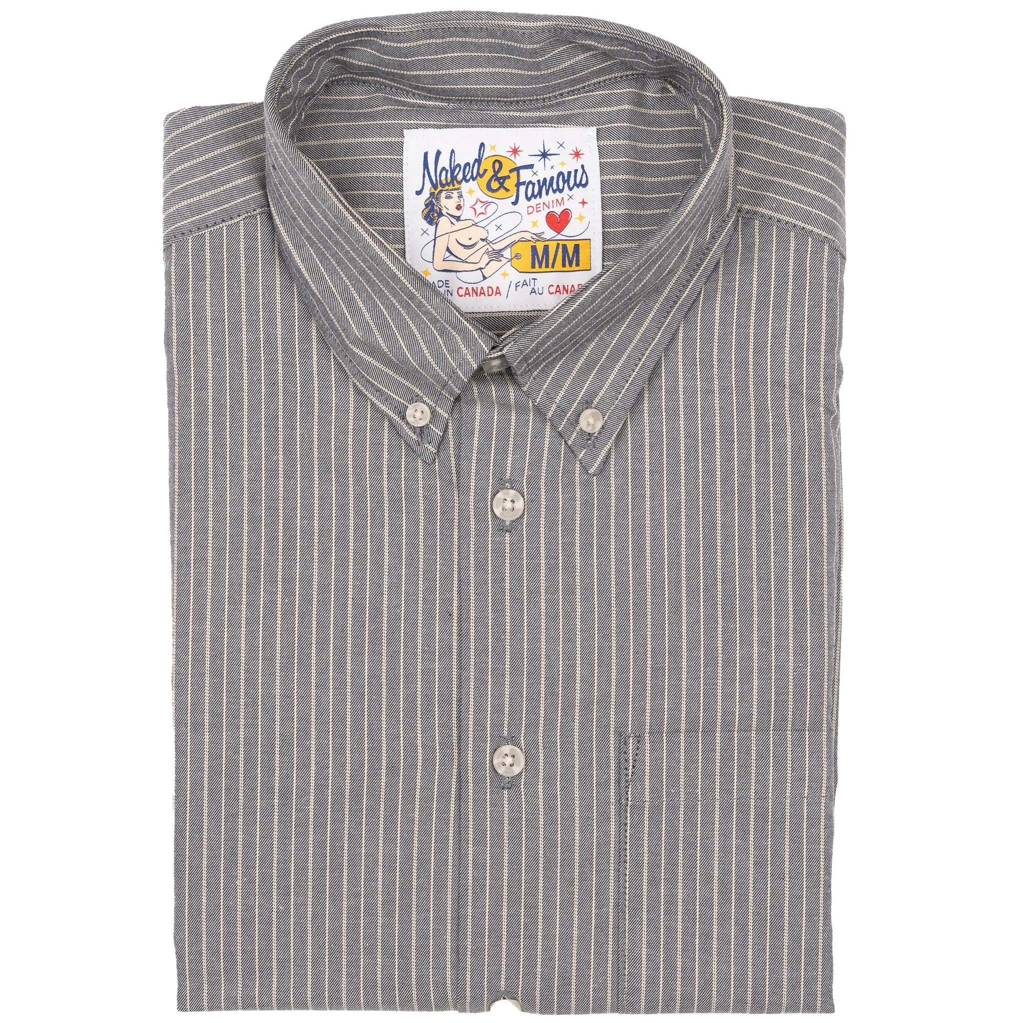 Easy Shirt - Soft Finish Classic Stripe - Indigo sold by Tate + Yoko
